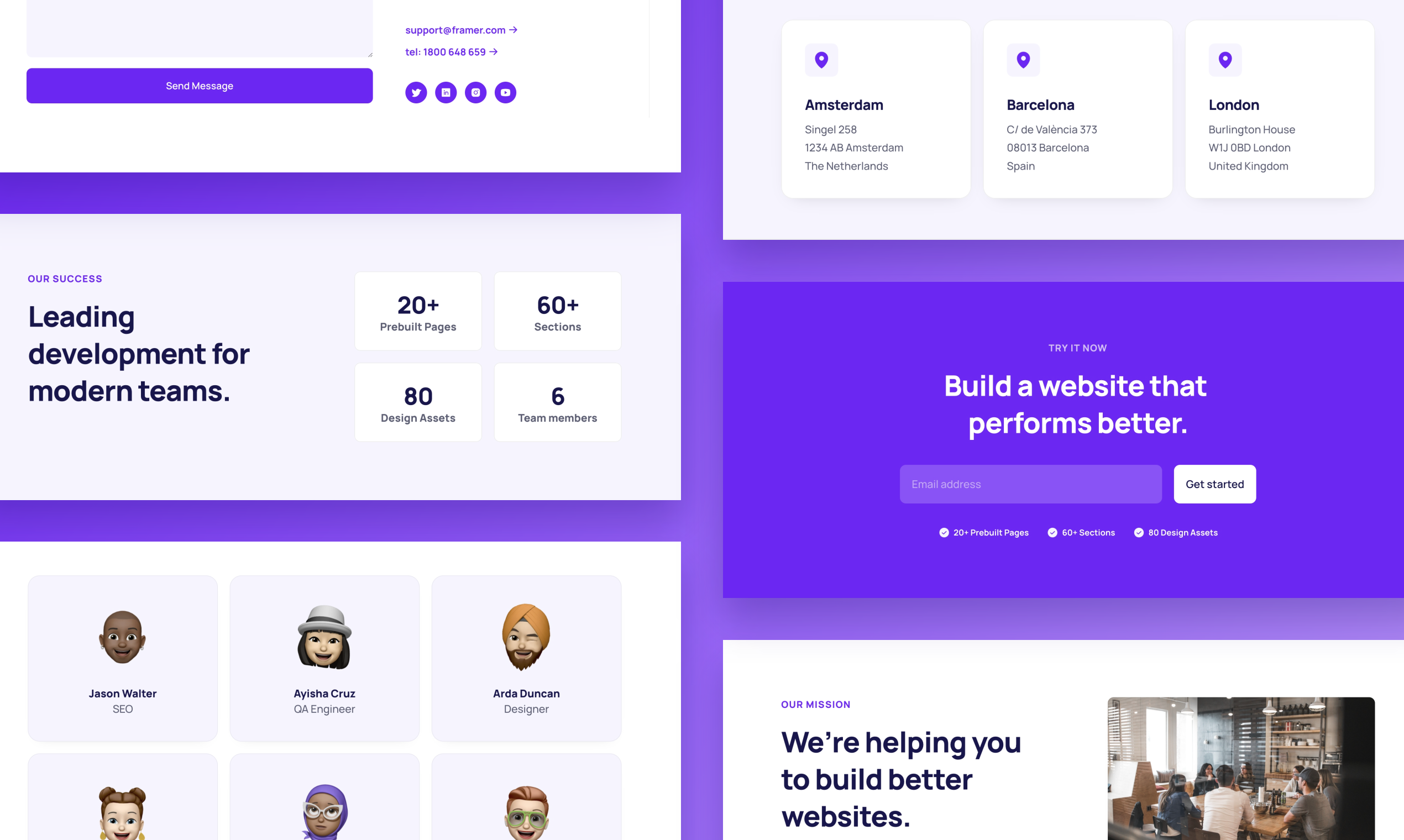 Boost: plantilla de sitio web libre para Framer media 2