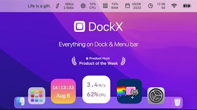 DockX ロゴ: DockX ブランドを示す洗練されたモダンなロゴ