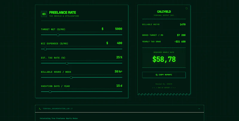 CalcYield screenshot 3