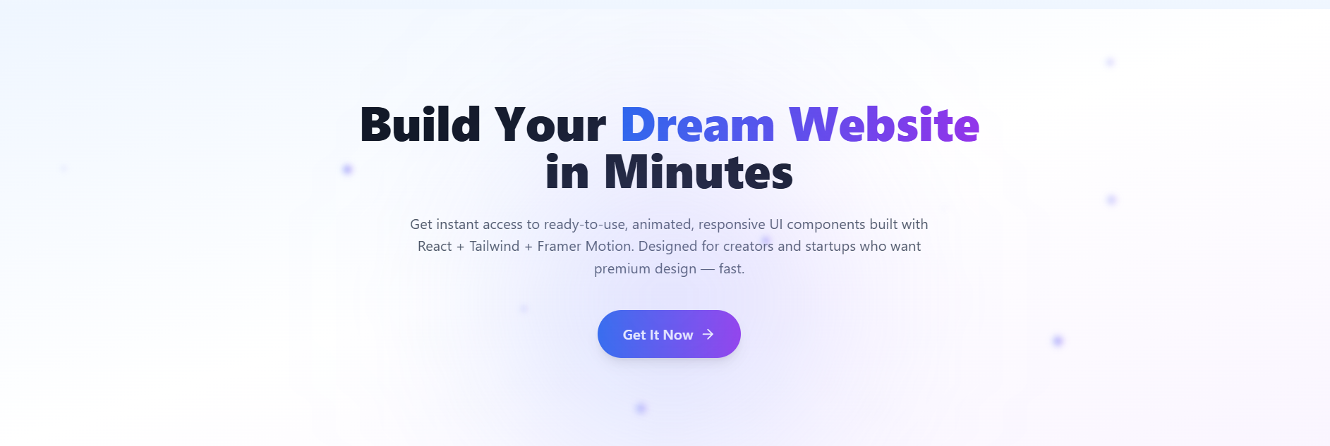 React SaaS Landing Page Template gallery image