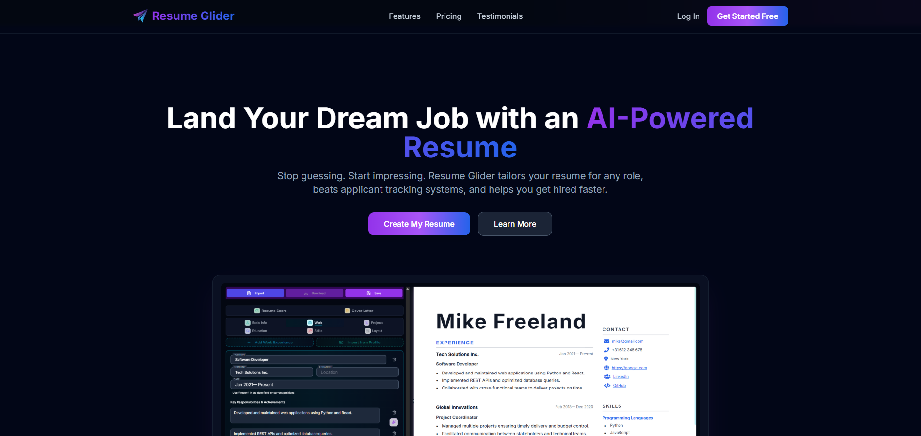 Resume Glider gallery image