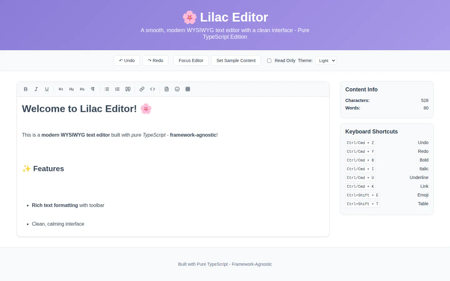 Lilac Editor gallery image