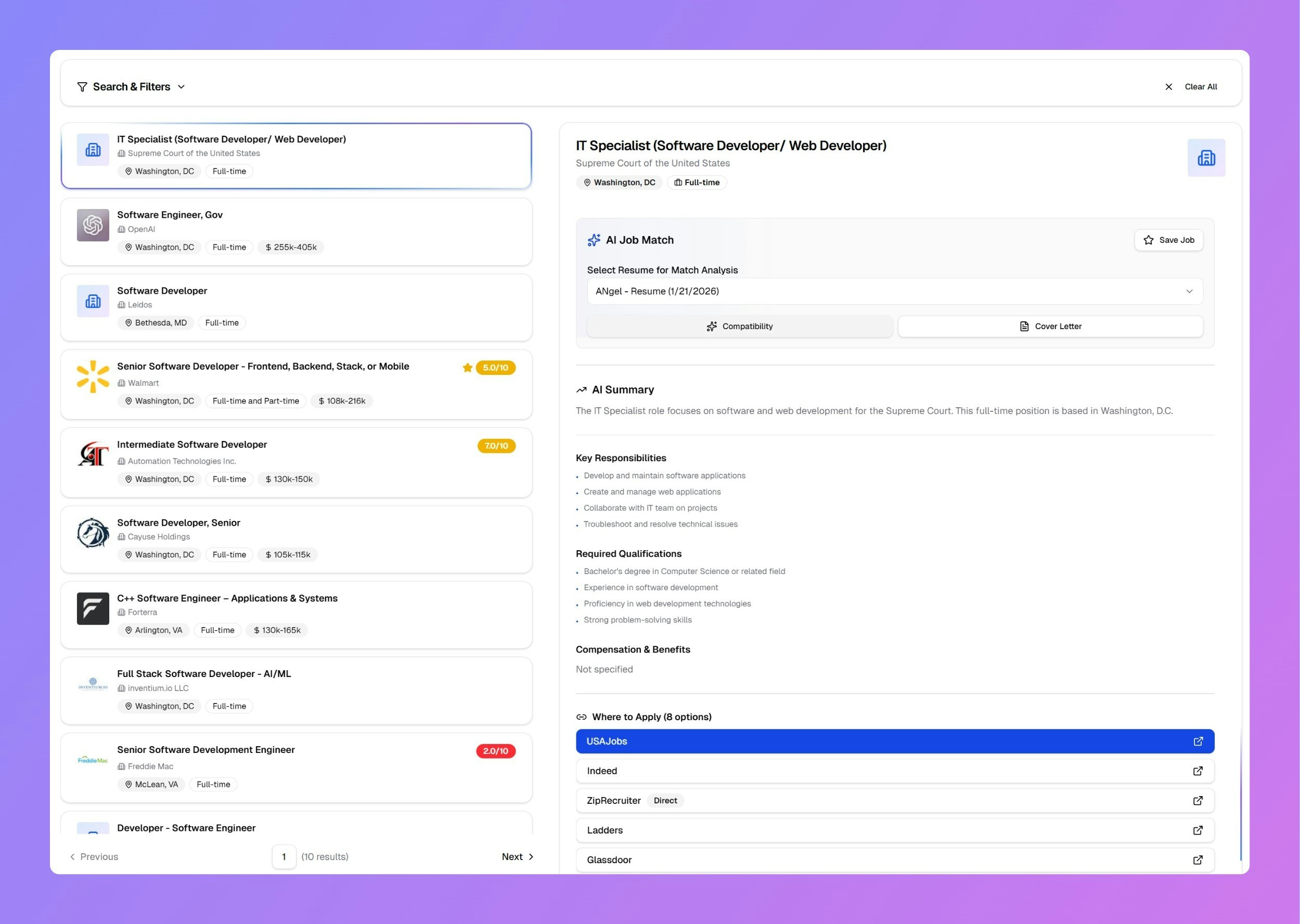 Jobcopy - Screenshot 4 showing product features and functionality