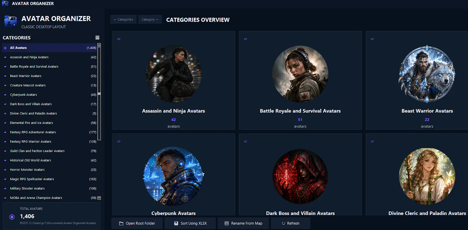 Avatar Organizer screenshot 2