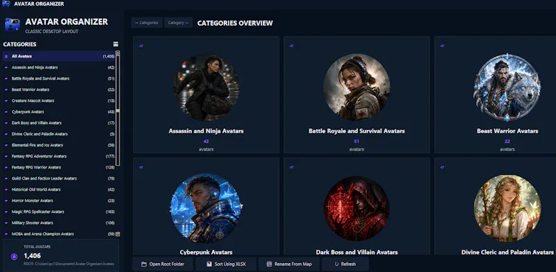 Avatar Organizer screenshot 2