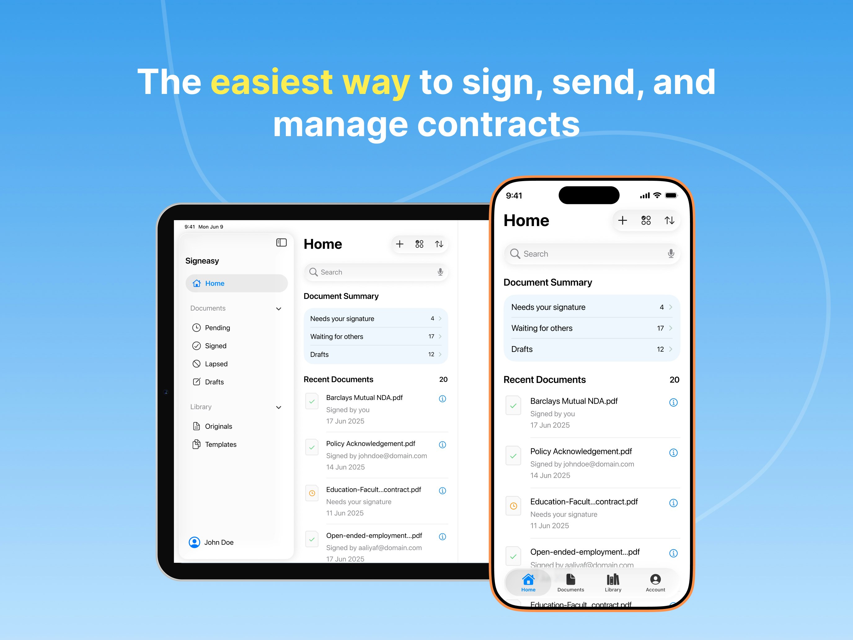 Signeasy: Al-Powered eSign app