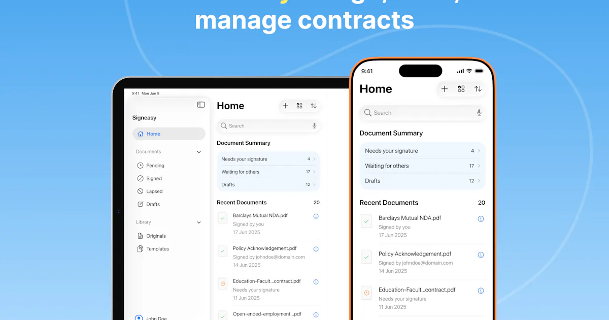Signeasy: Al-Powered eSign app