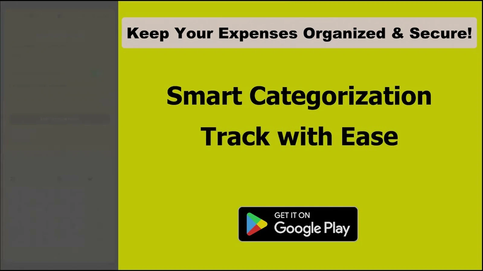 Expense Register screenshot 1 (video preview)