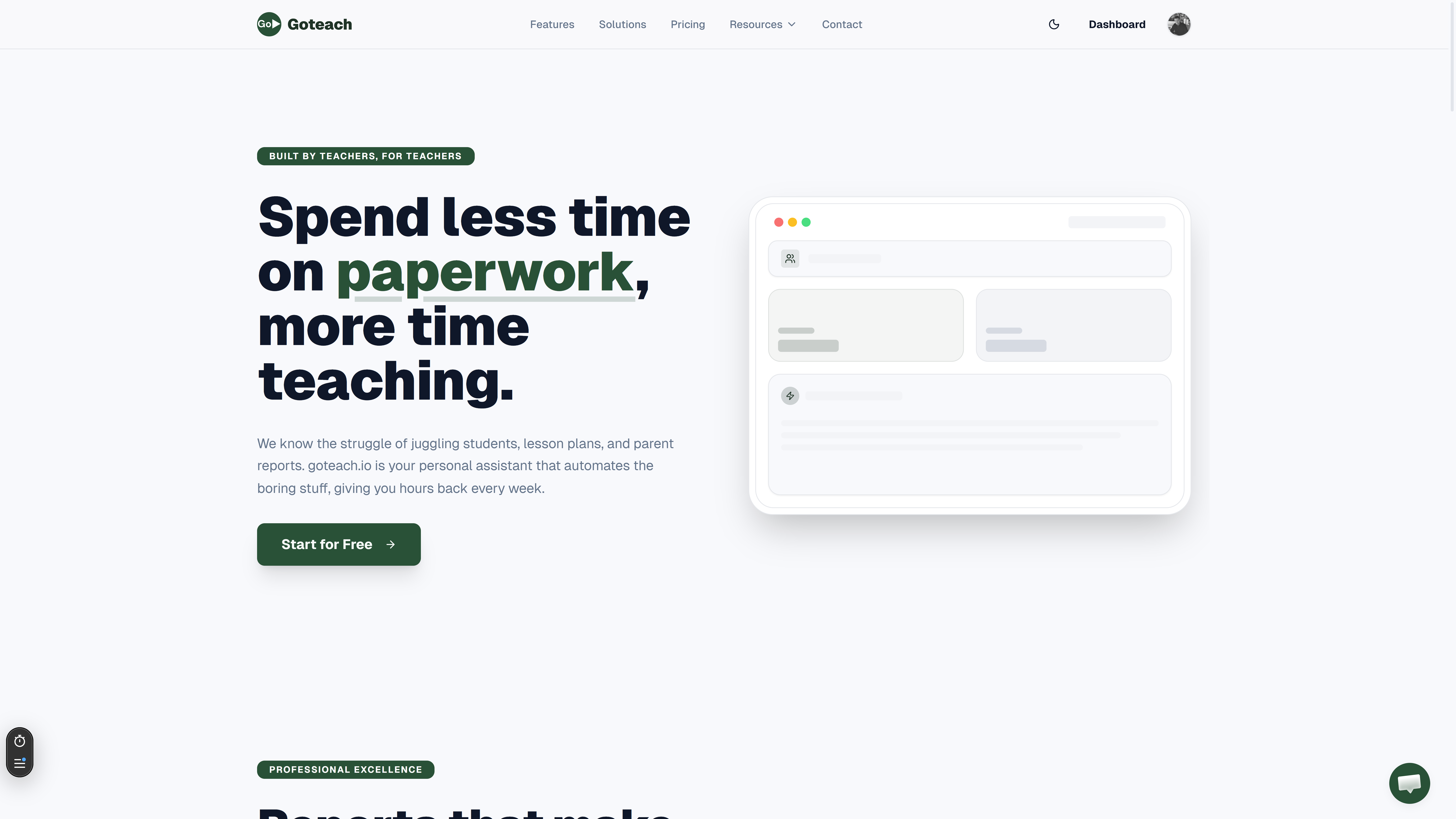 Goteach - AI Platform for Educators - Main product screenshot demonstrating key features and user interface