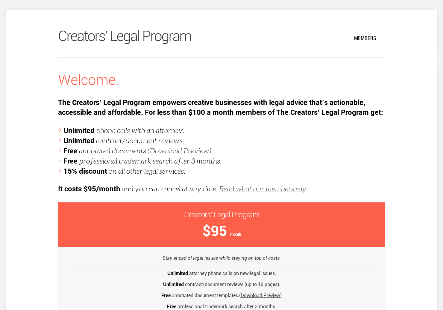 Creators' Legal Program gallery image