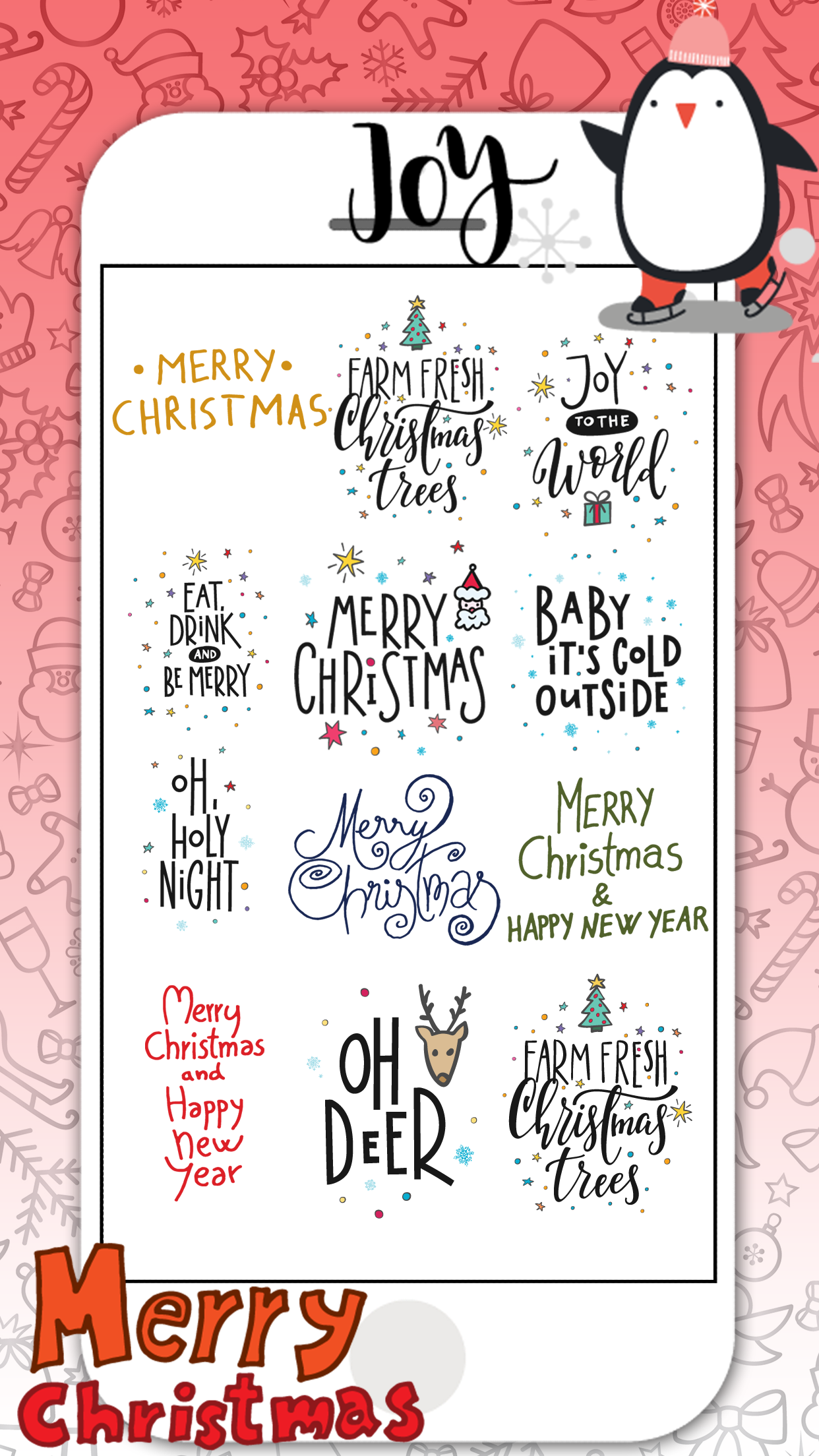Hand Drawn Santa Emojis gallery image