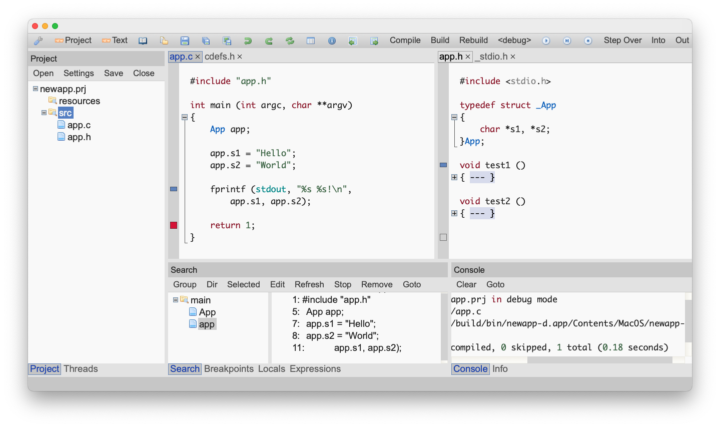 C/C++ IDE, File Manager/Text Editor