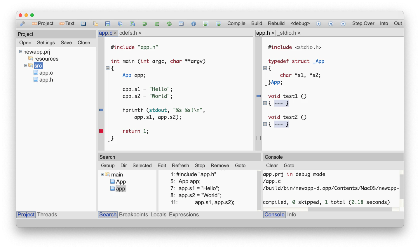C/C++ IDE, File Manager/Text Editor