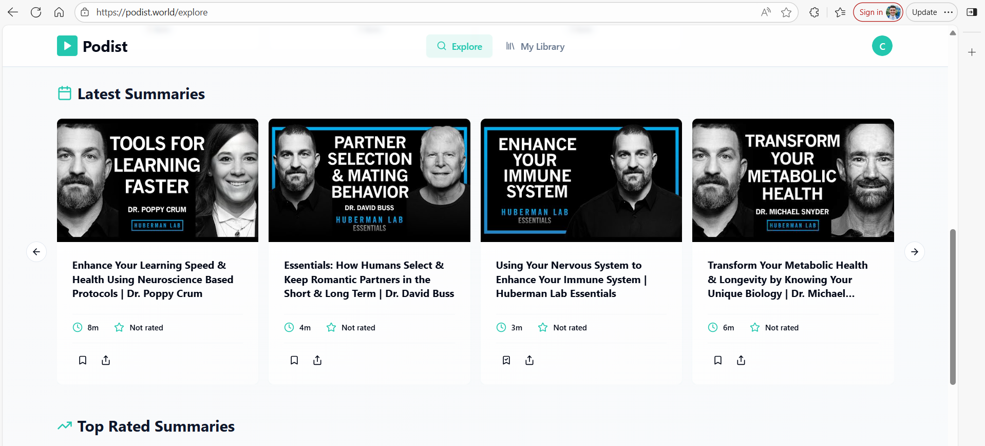 Podist.world–Podcast insights in minutes gallery image