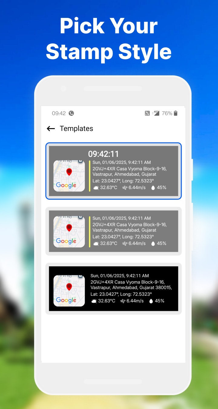 وسائط كاميرا GPS - صور Geotag - ابدأ رحلة الصور الجميلة مع كاميرا خريطة GPS 1