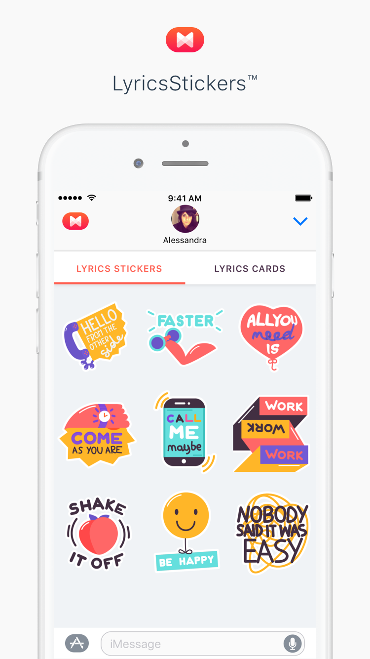 LyricsStickers™ for iMessage on iOS 10 gallery image