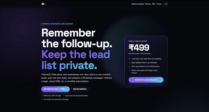 FollowUp Desk screenshot 2