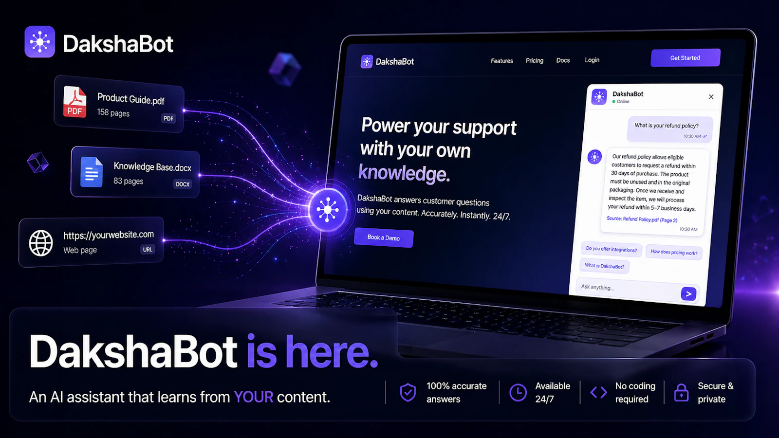 DakshaBot - AI Knowledge Assistants screenshot 2