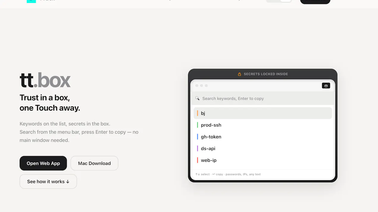 TTBox — Privacy,Safe,Quick Clipboard product