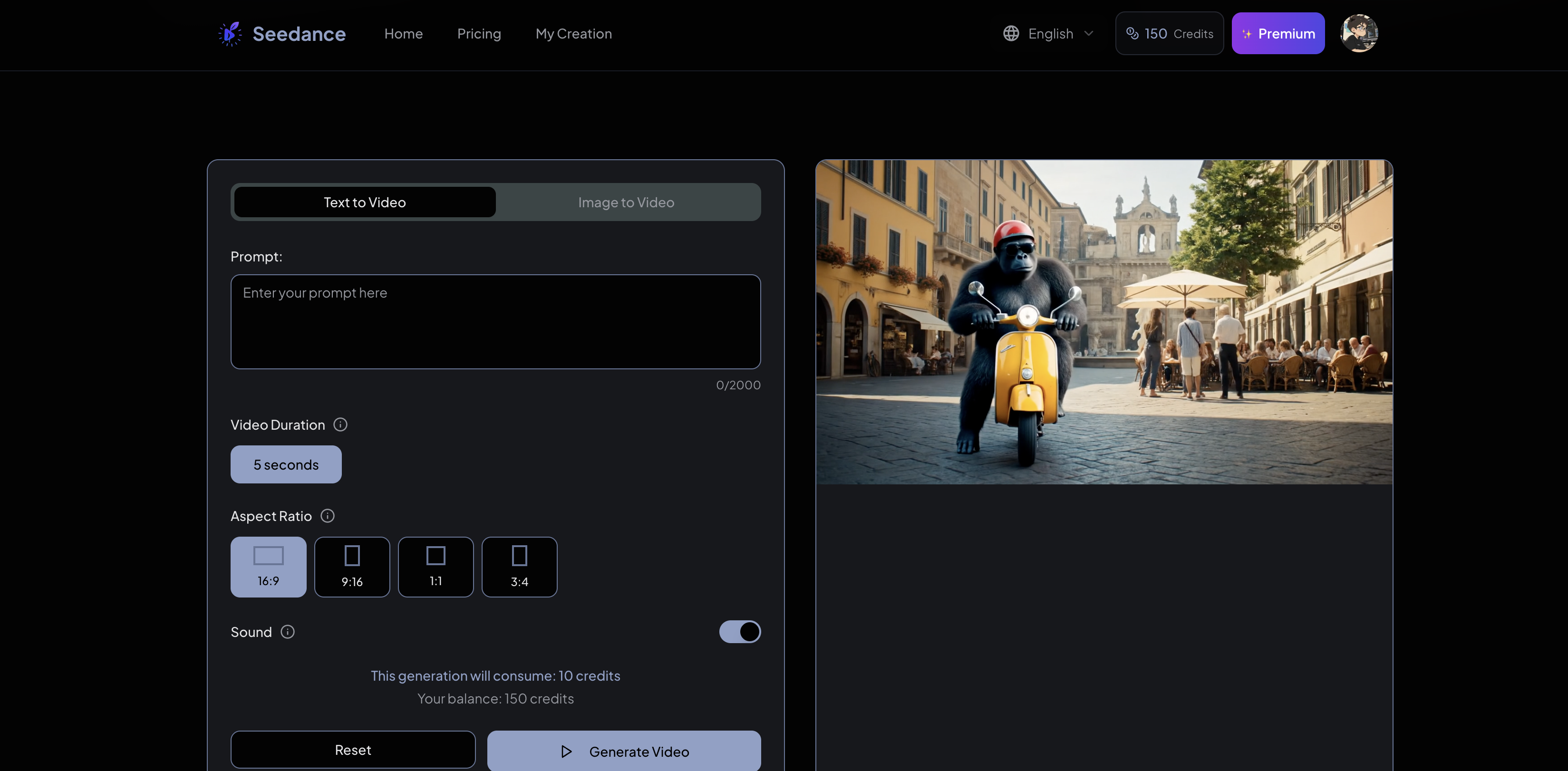 Seedance AI Video Generator - Zaaien 1.0 pro, cho, kind ai, bytedacin 'a ai media 1