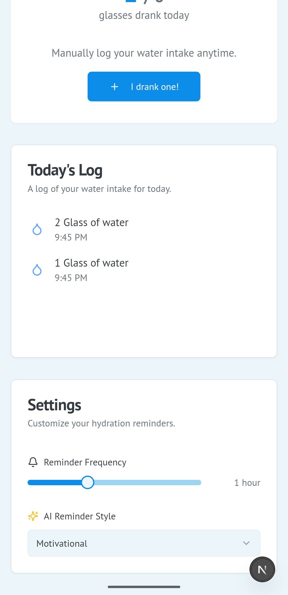 Hydrate Buddy - Screenshot 2 preview