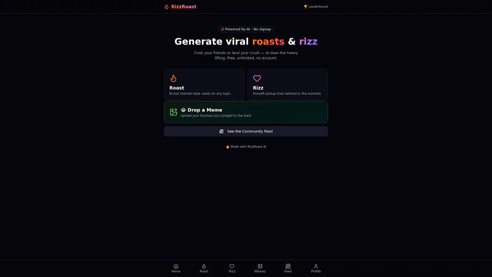 Rizz Roast AI screenshot 1