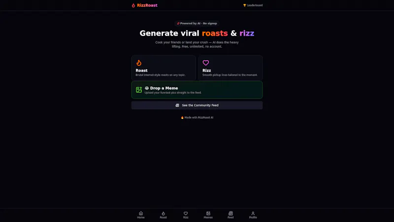 Rizz Roast AI screenshot 1