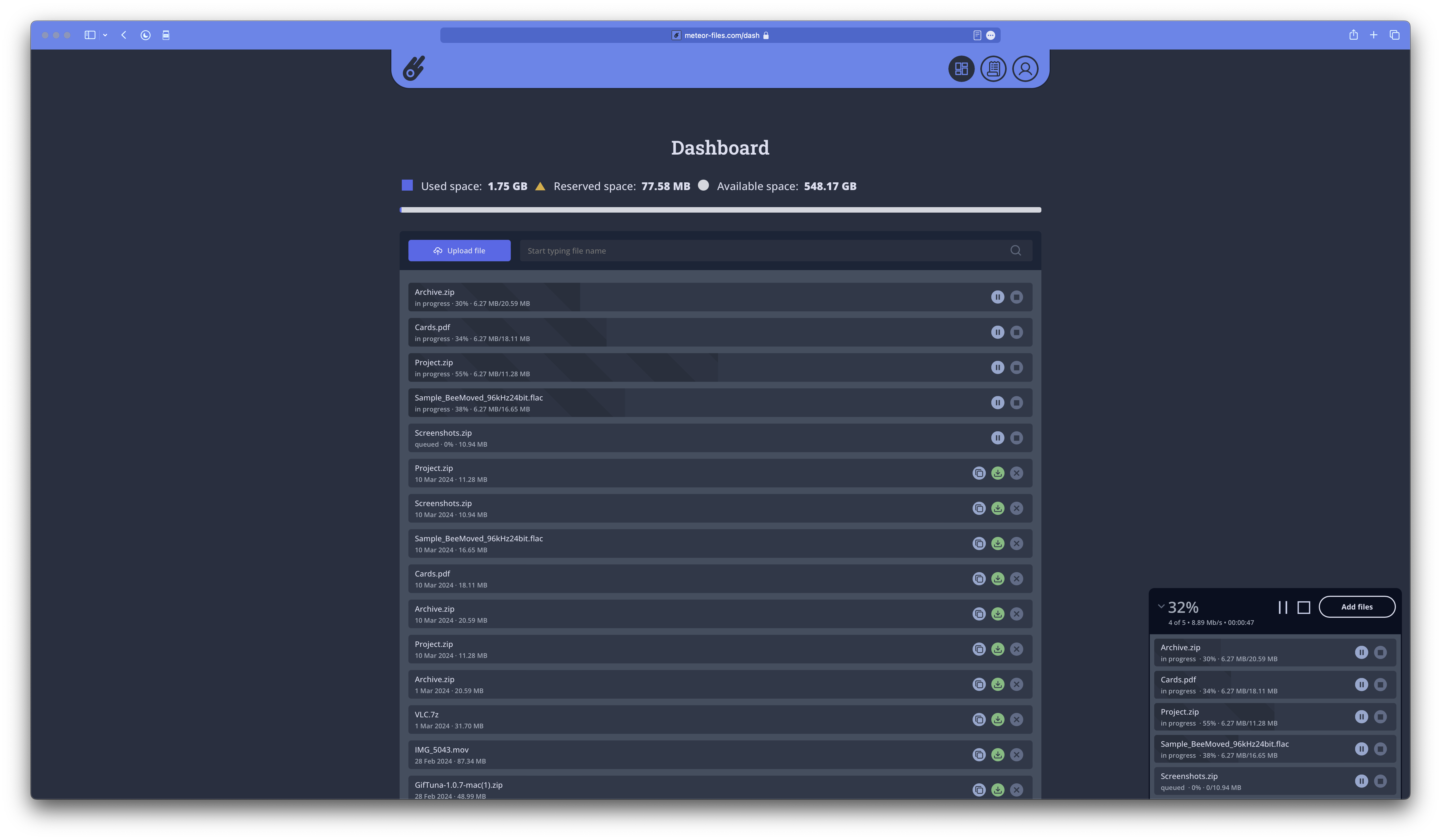 Meteor -Dateien media 4