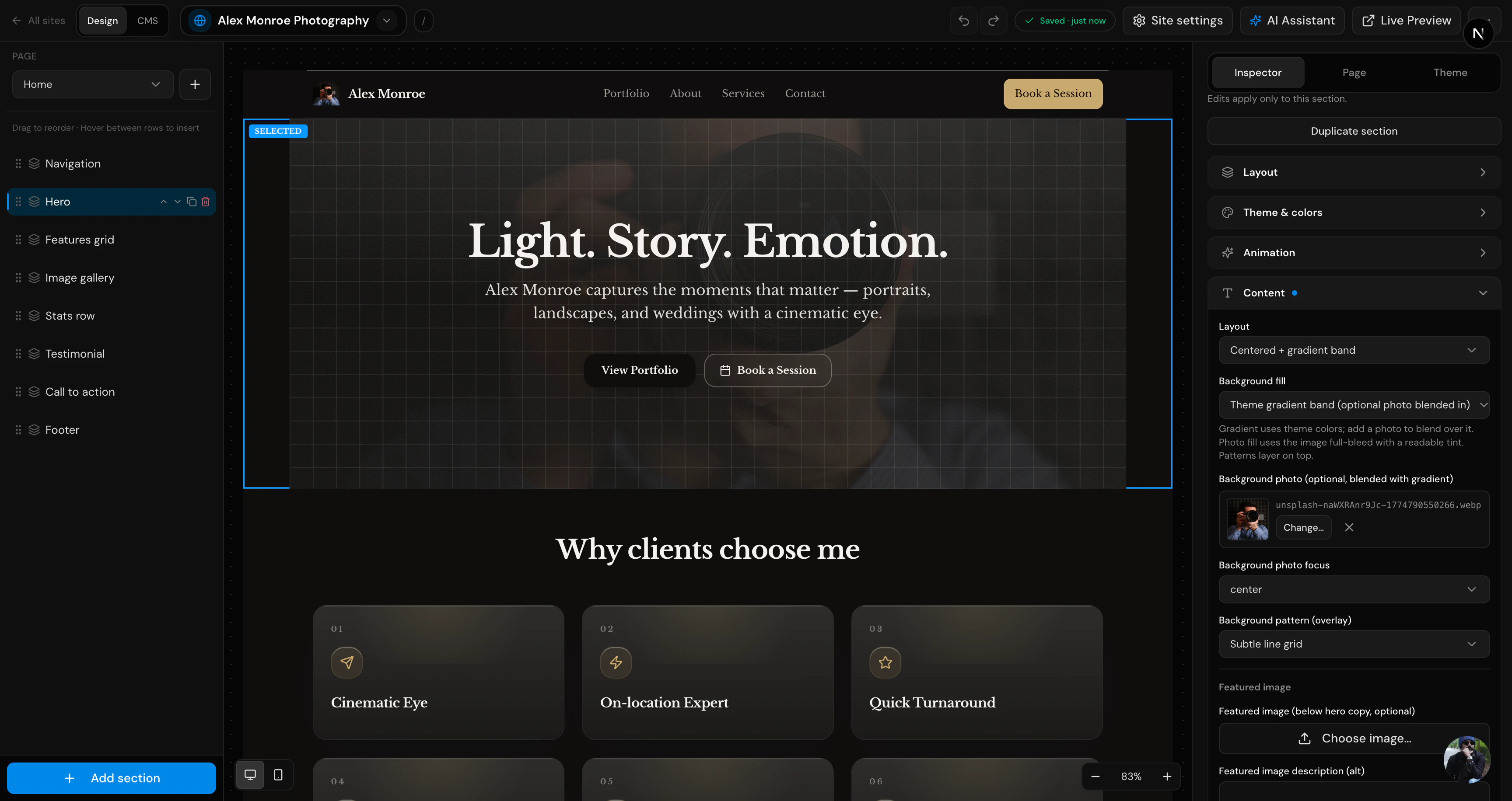 SlateHut.com - AI website builder screenshot 2
