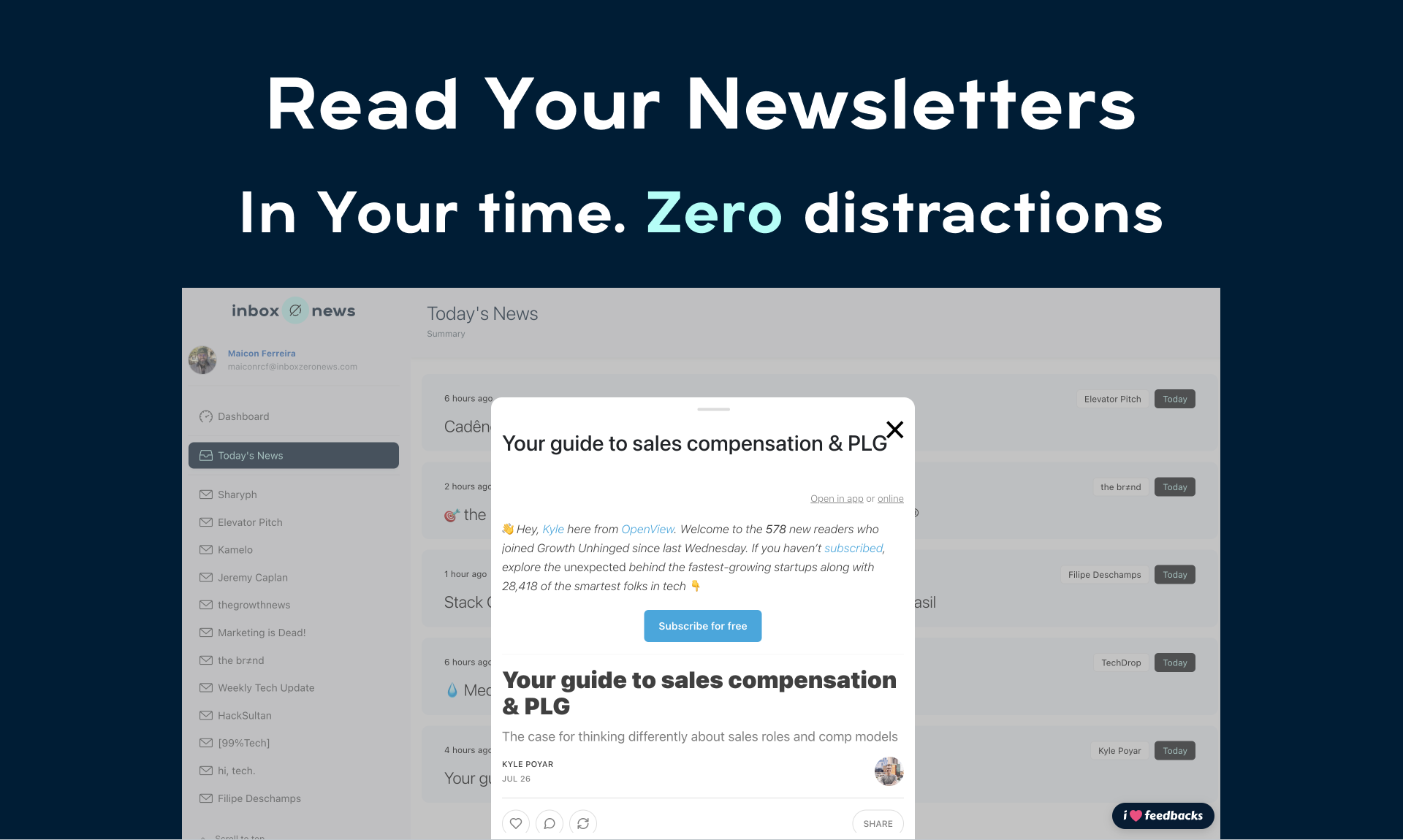 Media Inboxzeronews - Một cách mới để đọc các bản tin mà không làm tắc nghẽn hộp thư đến của bạn 4