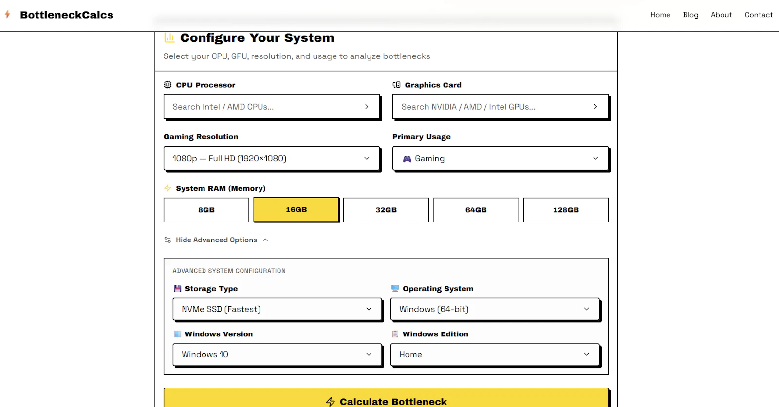 BottleneckCalcs screenshot 5