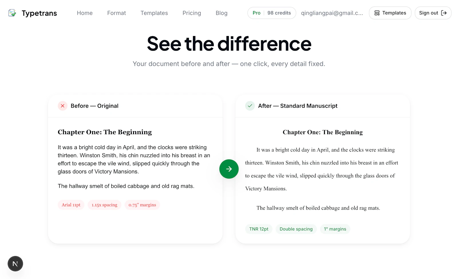 Typetrans screenshot 1
