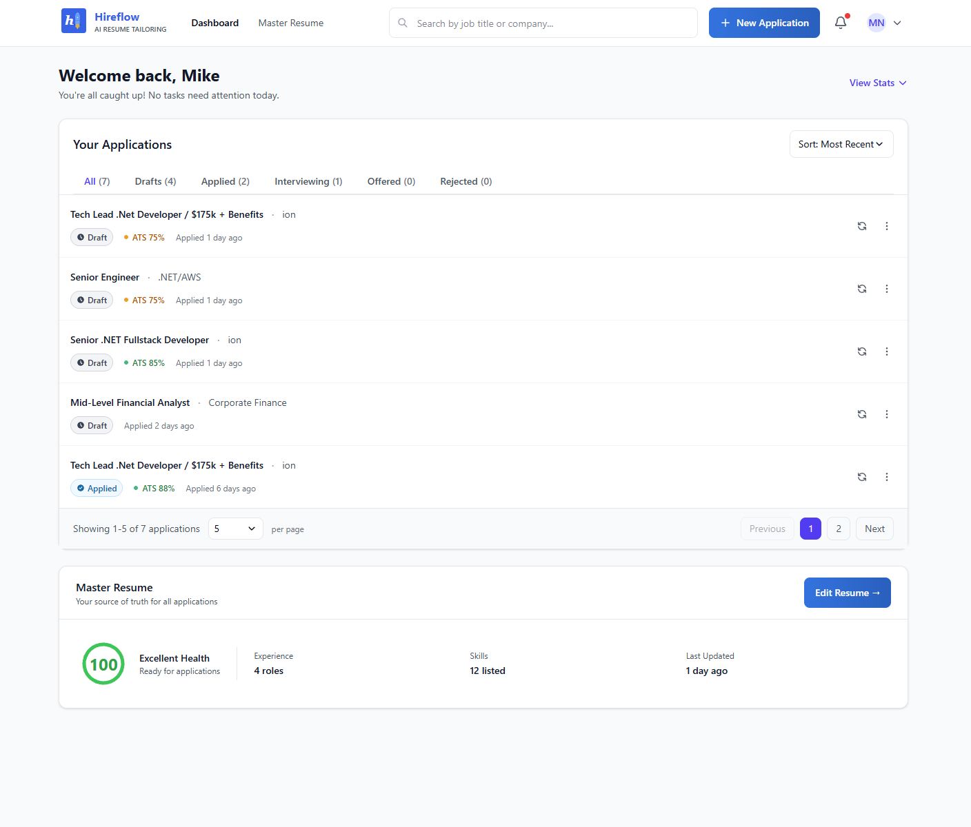 Hireflow - Main product screenshot demonstrating key features and user interface