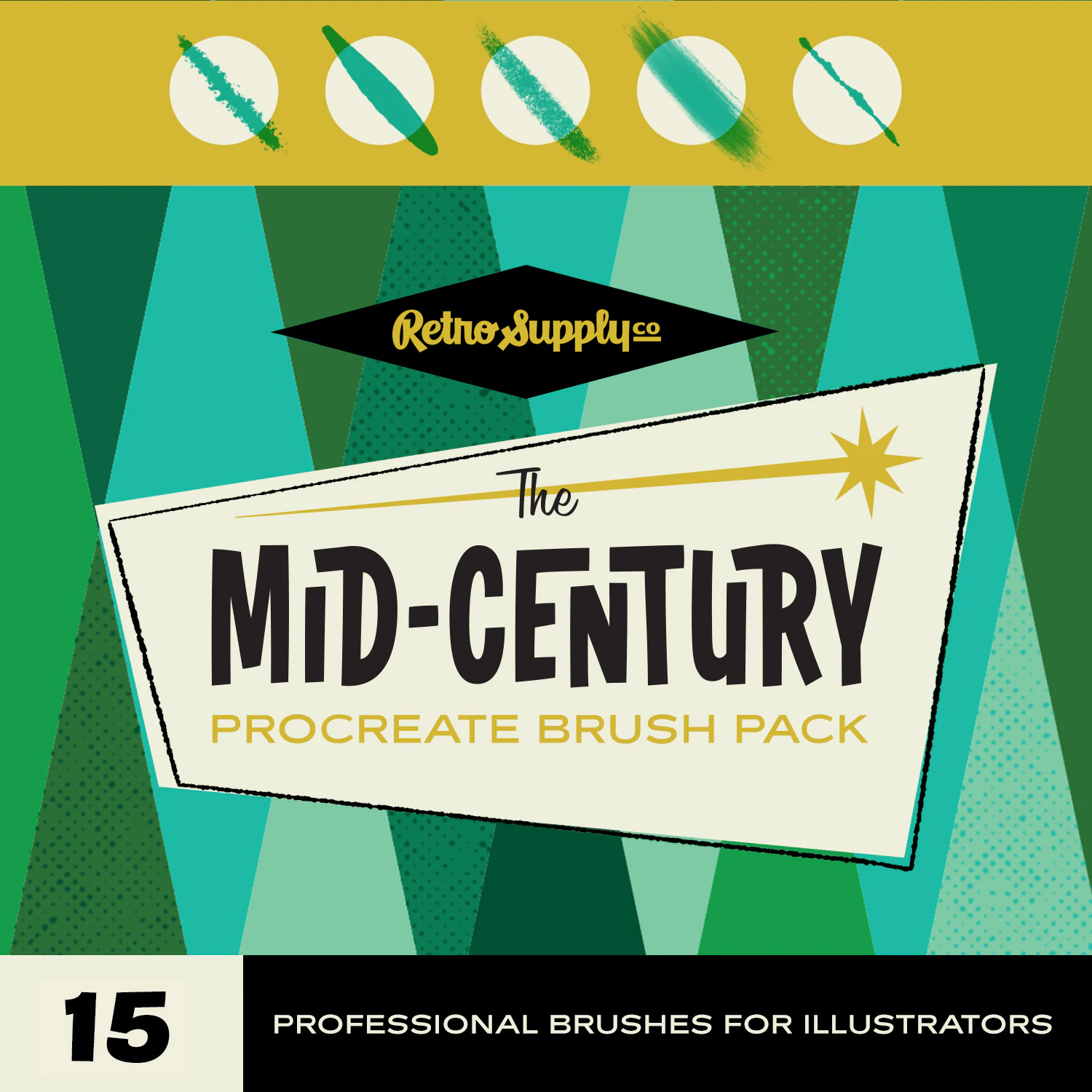 The Mid-Century Procreate Brush Pack