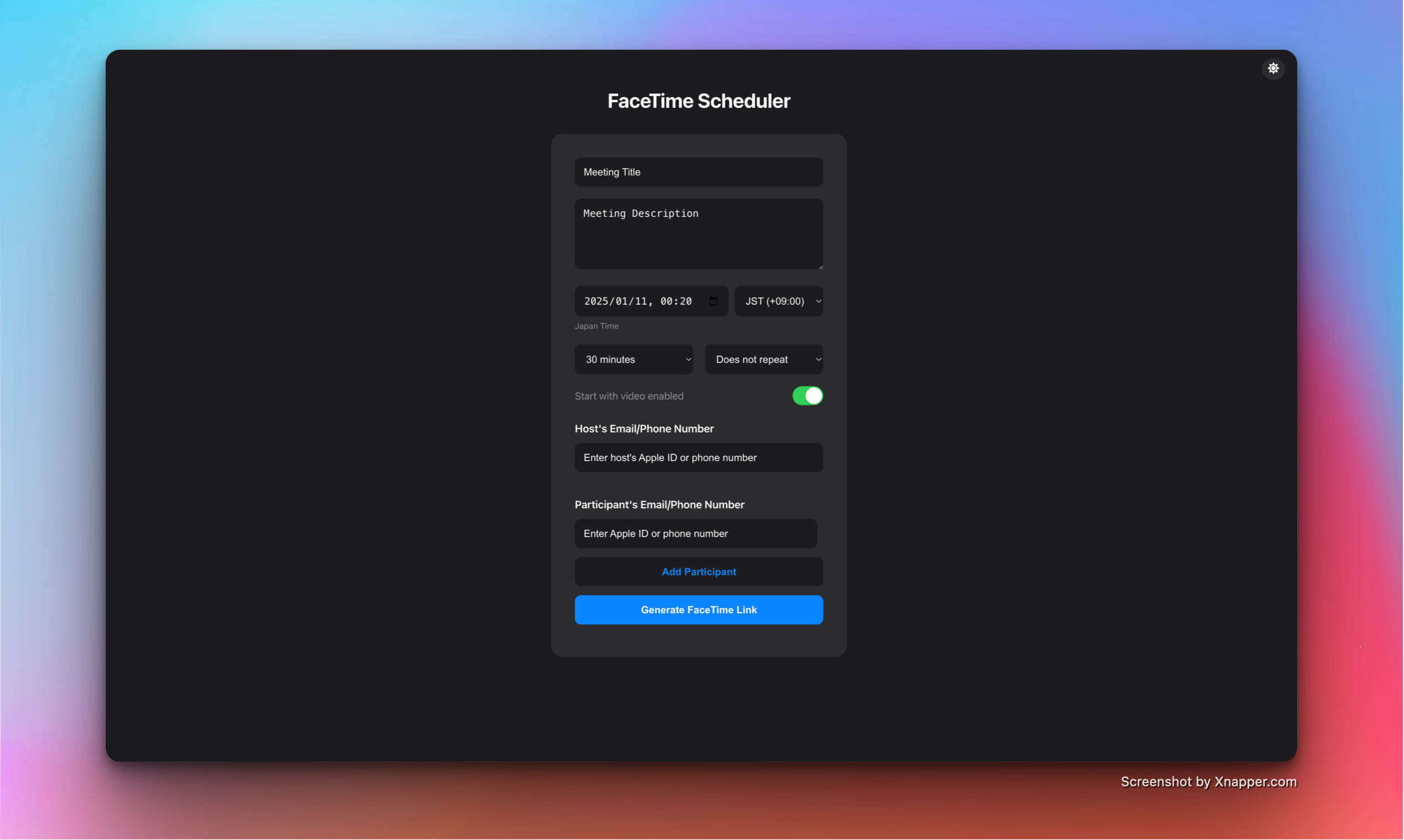 Média FTme.link - Planifiez facilement les appels et les réunions FaceTime 3