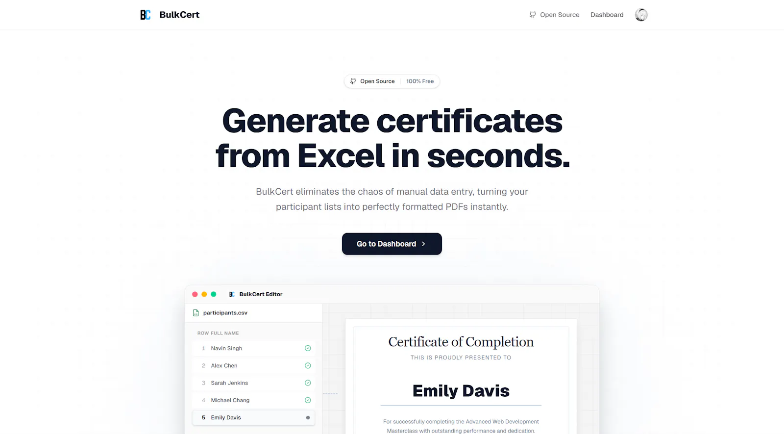 BulkCert screenshot 1