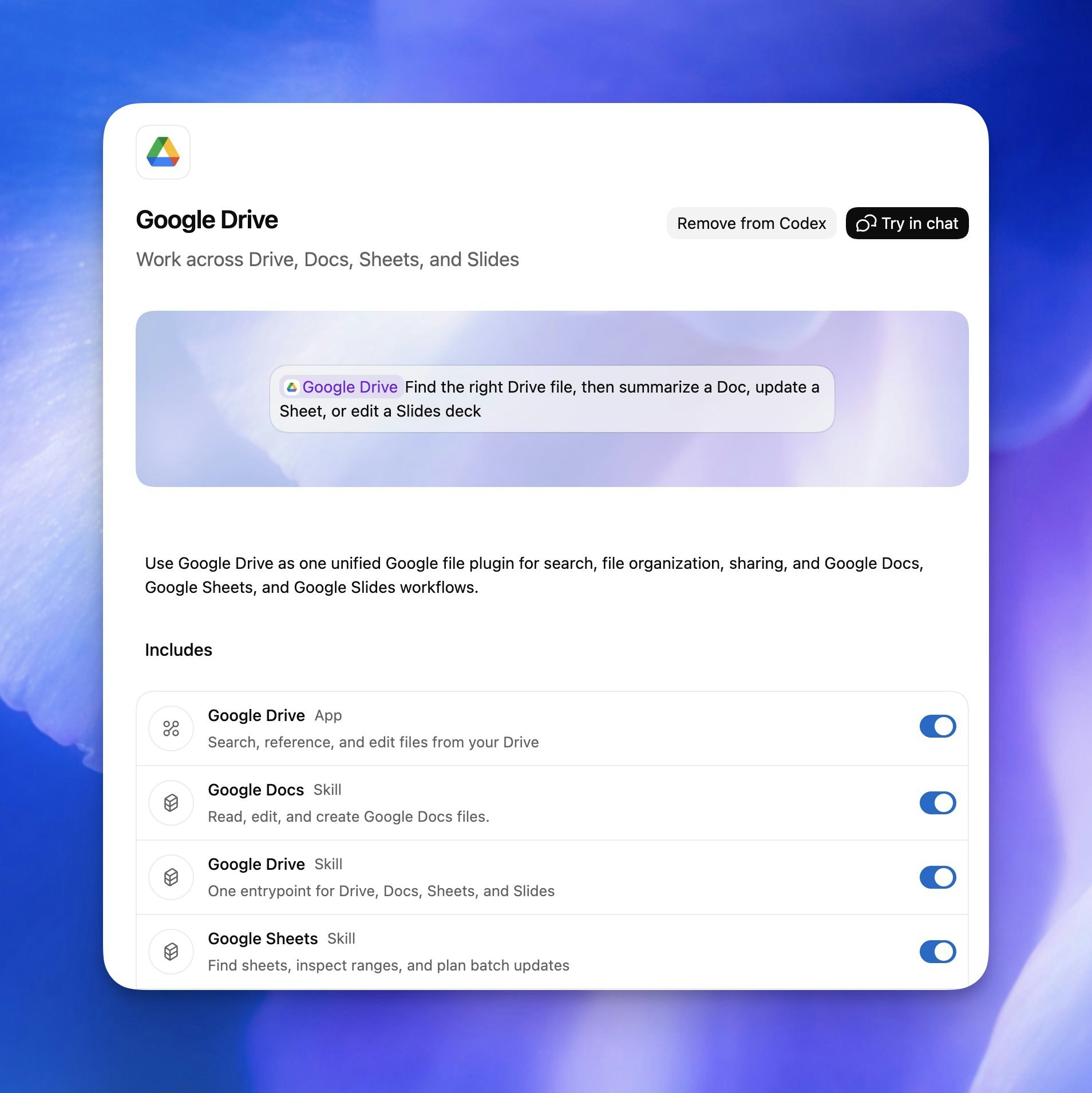 Codex Plugins gallery image