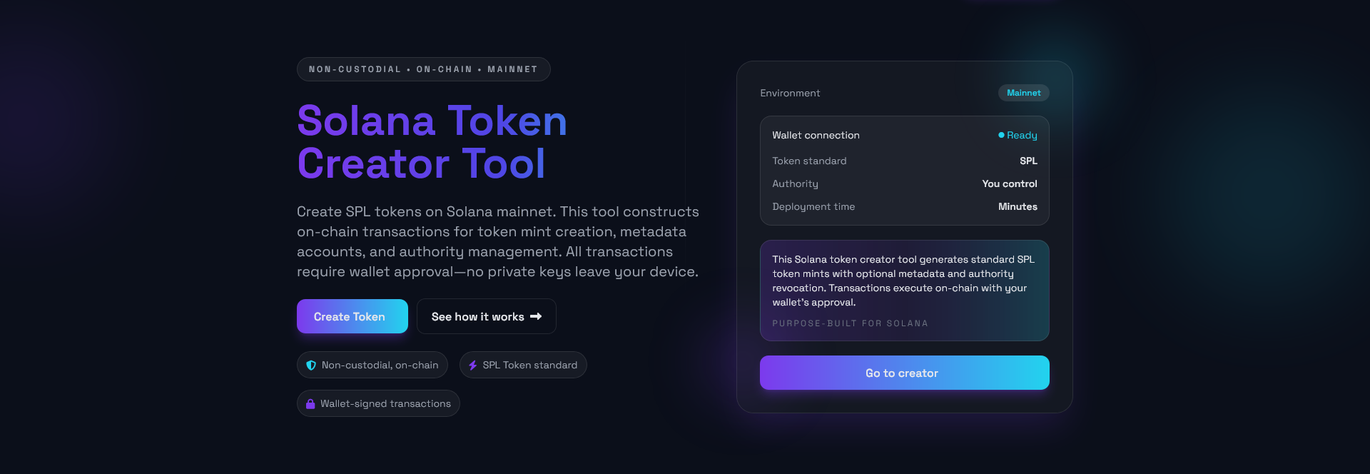 Solana Token Creator Tool gallery image