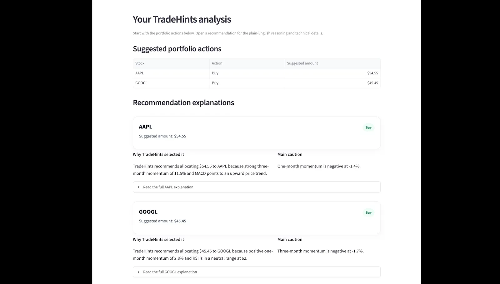 TradeHints screenshot 2
