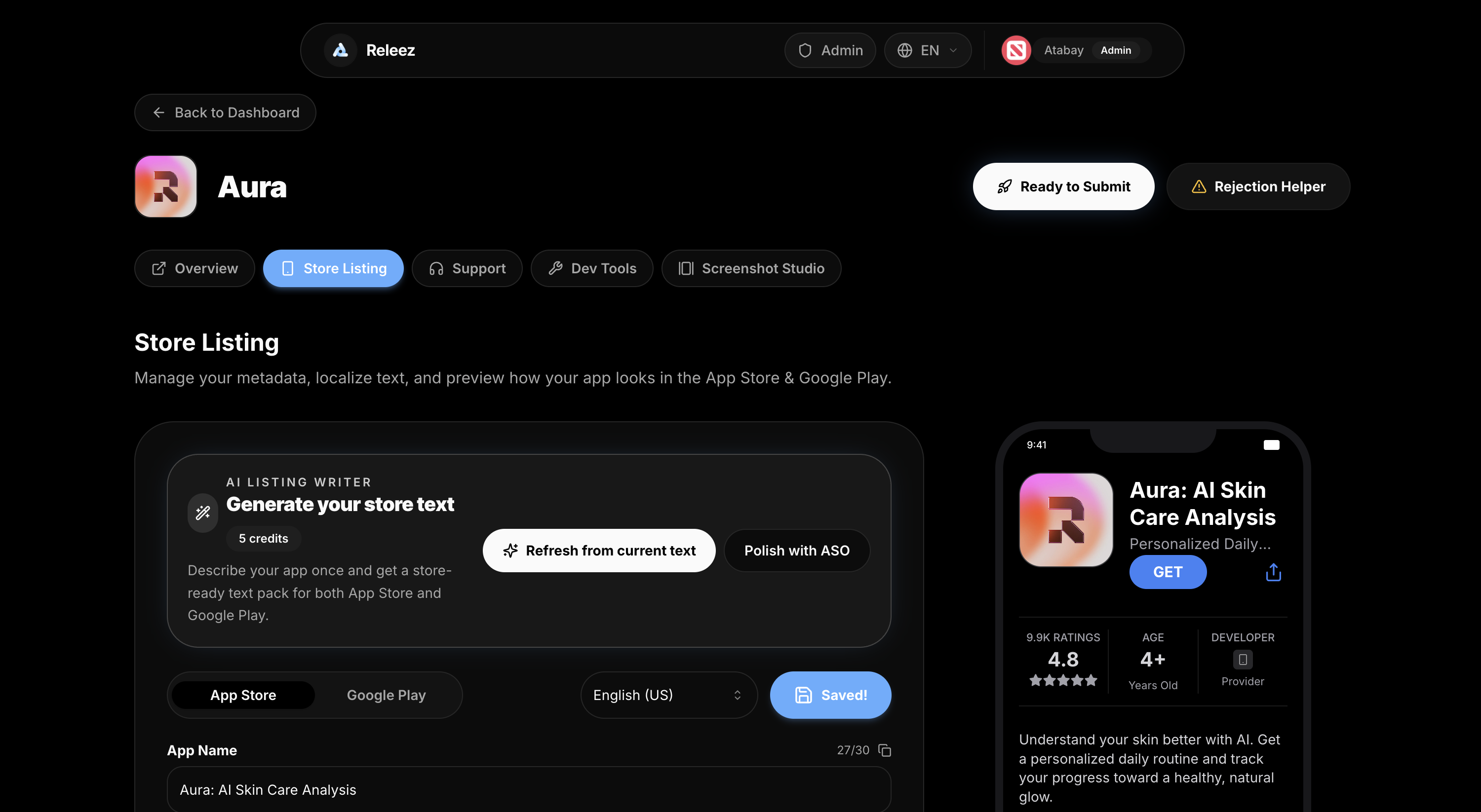 Releez - Your app release co-pilot gallery image