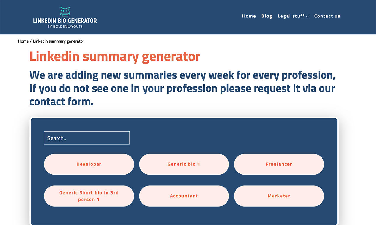 Professional biography generator gallery image