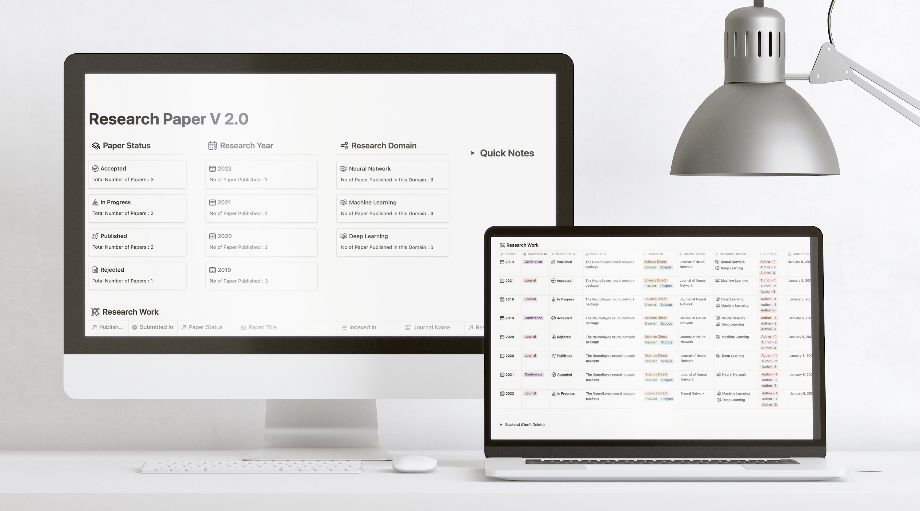 Research Paper Tracker & Mgmt - Notion gallery image