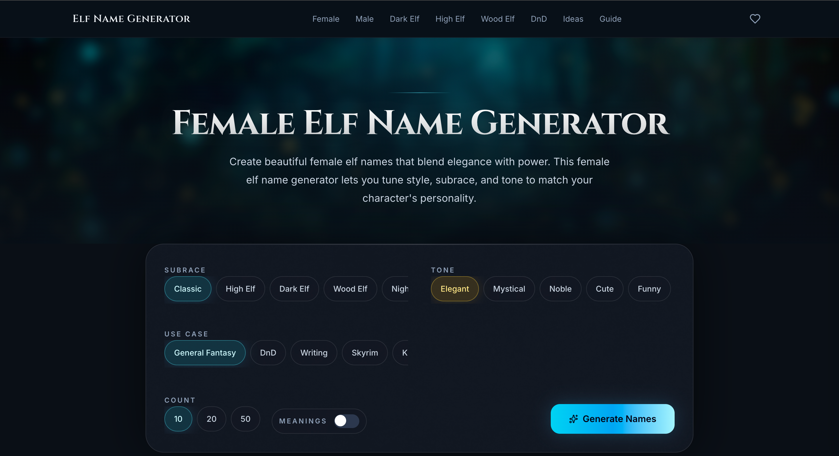 Elf Name Generator gallery image