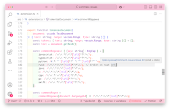 Comment Issues for VSCode gallery image