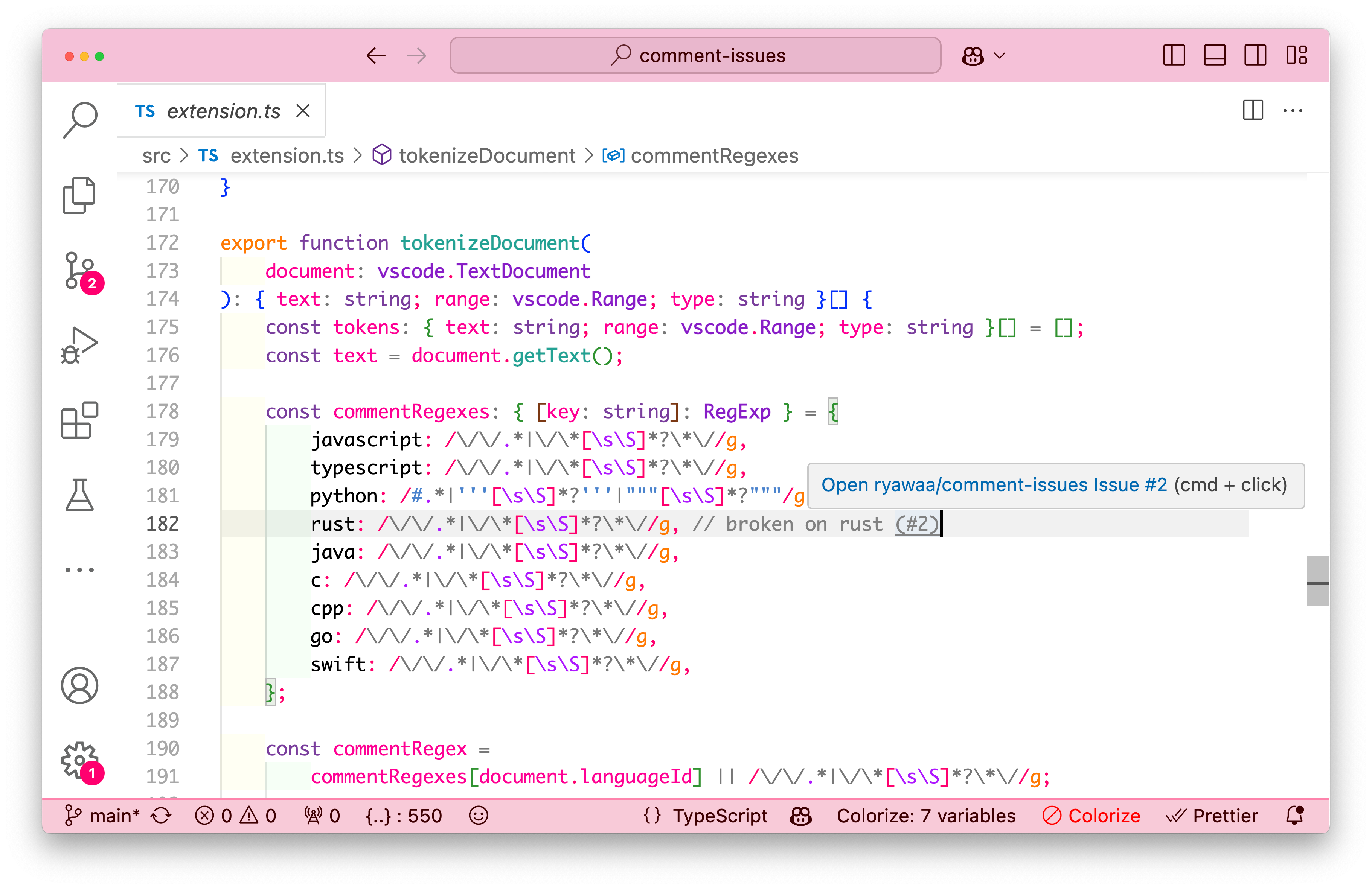 Kommentieren Sie Probleme für VSCODE media 1
