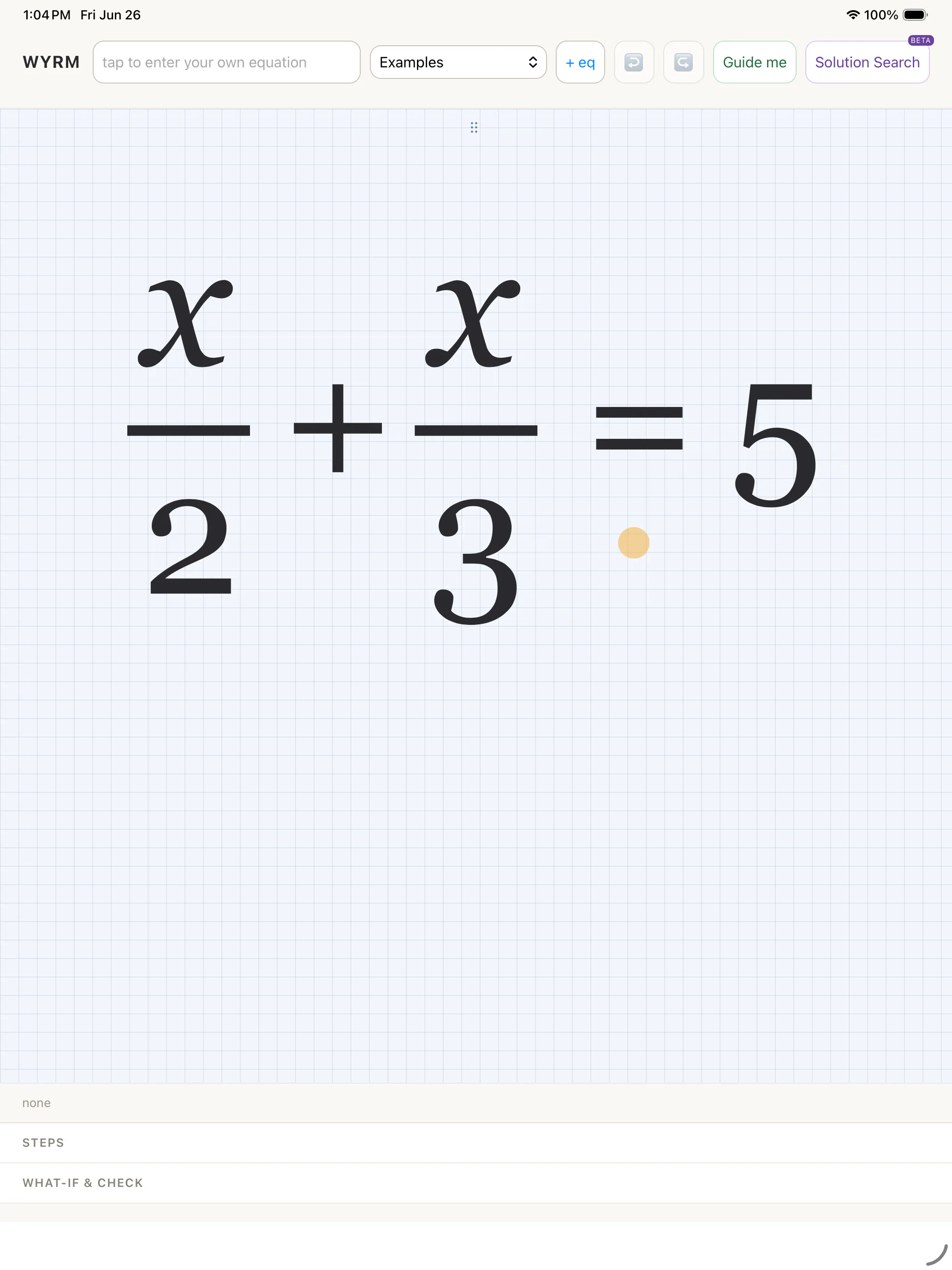 Wyrm Math — solve algebra by touch gallery image