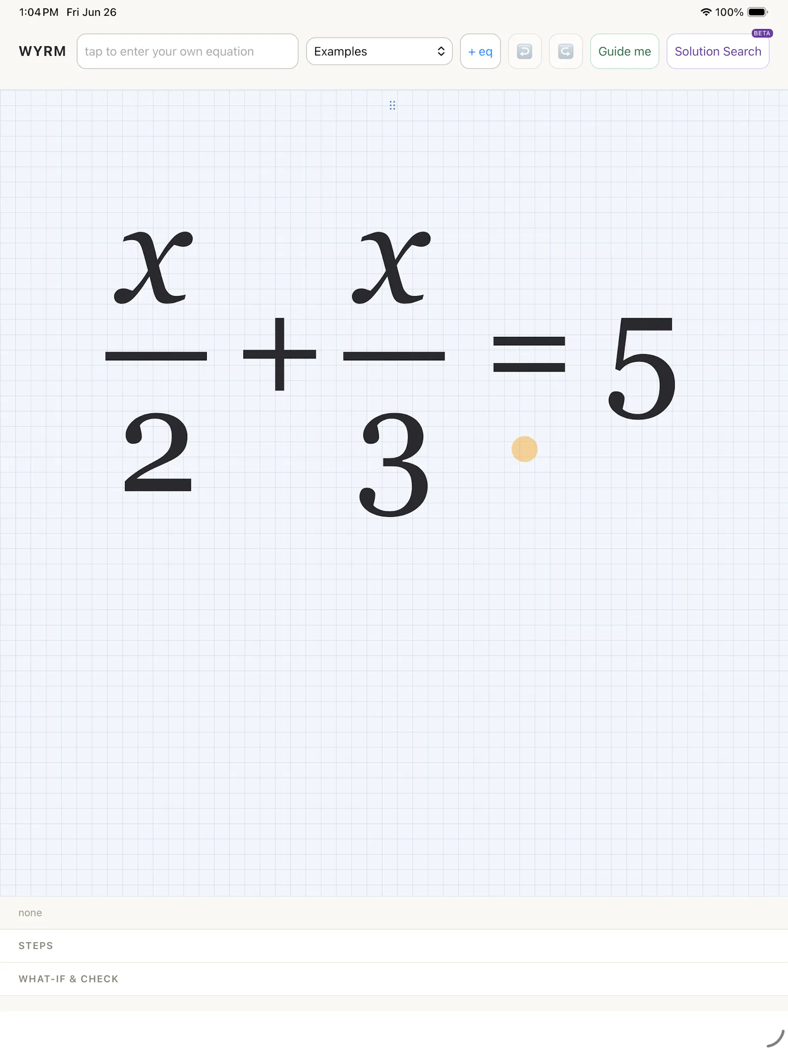 Wyrm Math — solve algebra by touch screenshot 3