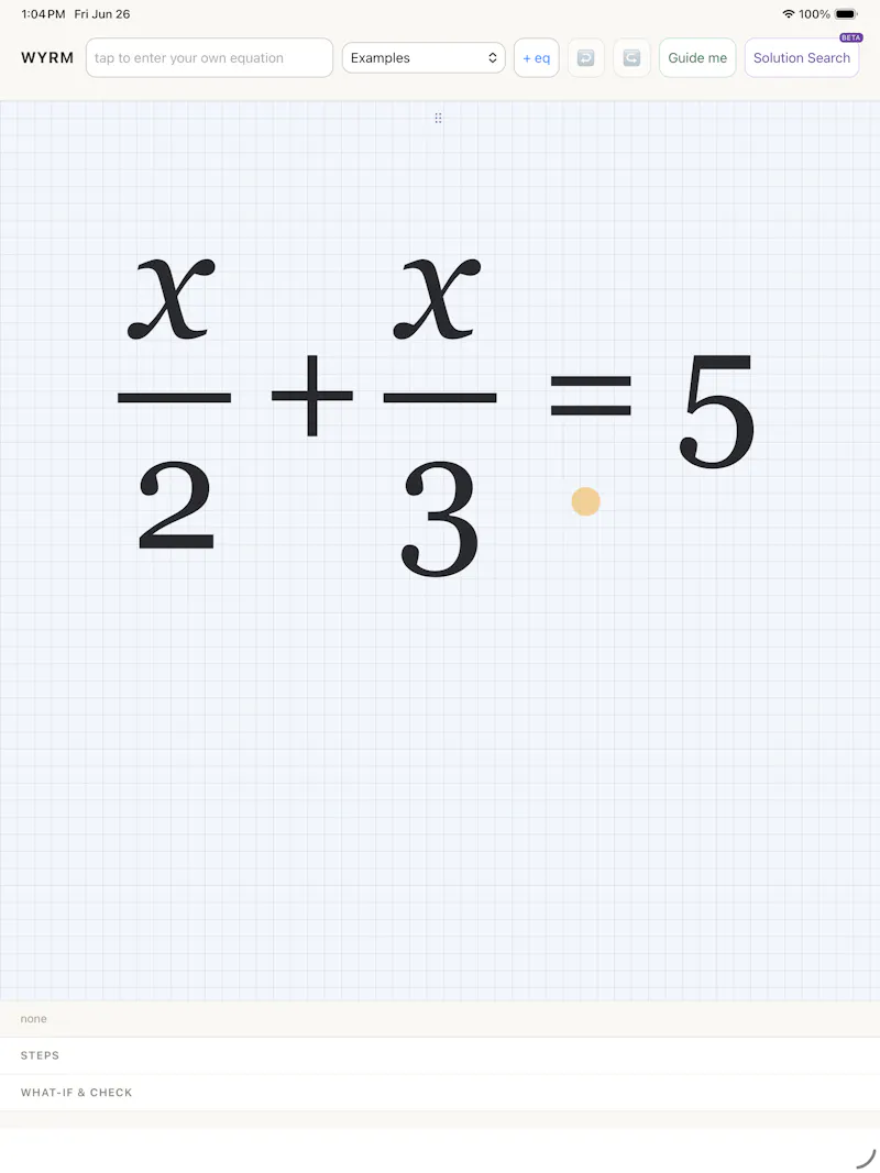 Wyrm Math — solve algebra by touch screenshot 3