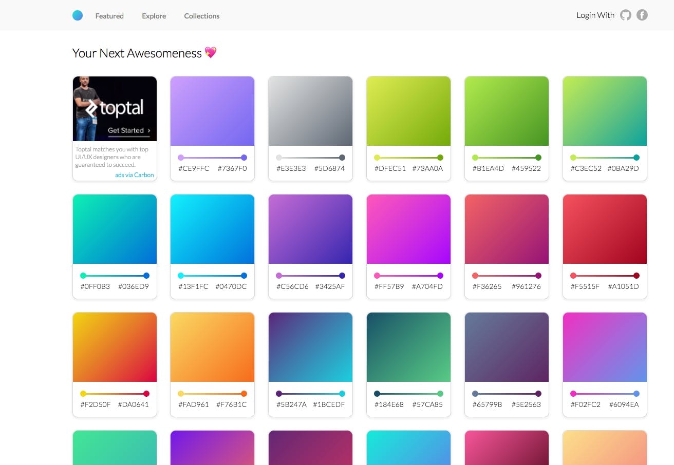 Gradient Cards A Simple And Beautiful List Of Editable