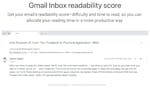Gmail inbox Readability Score image